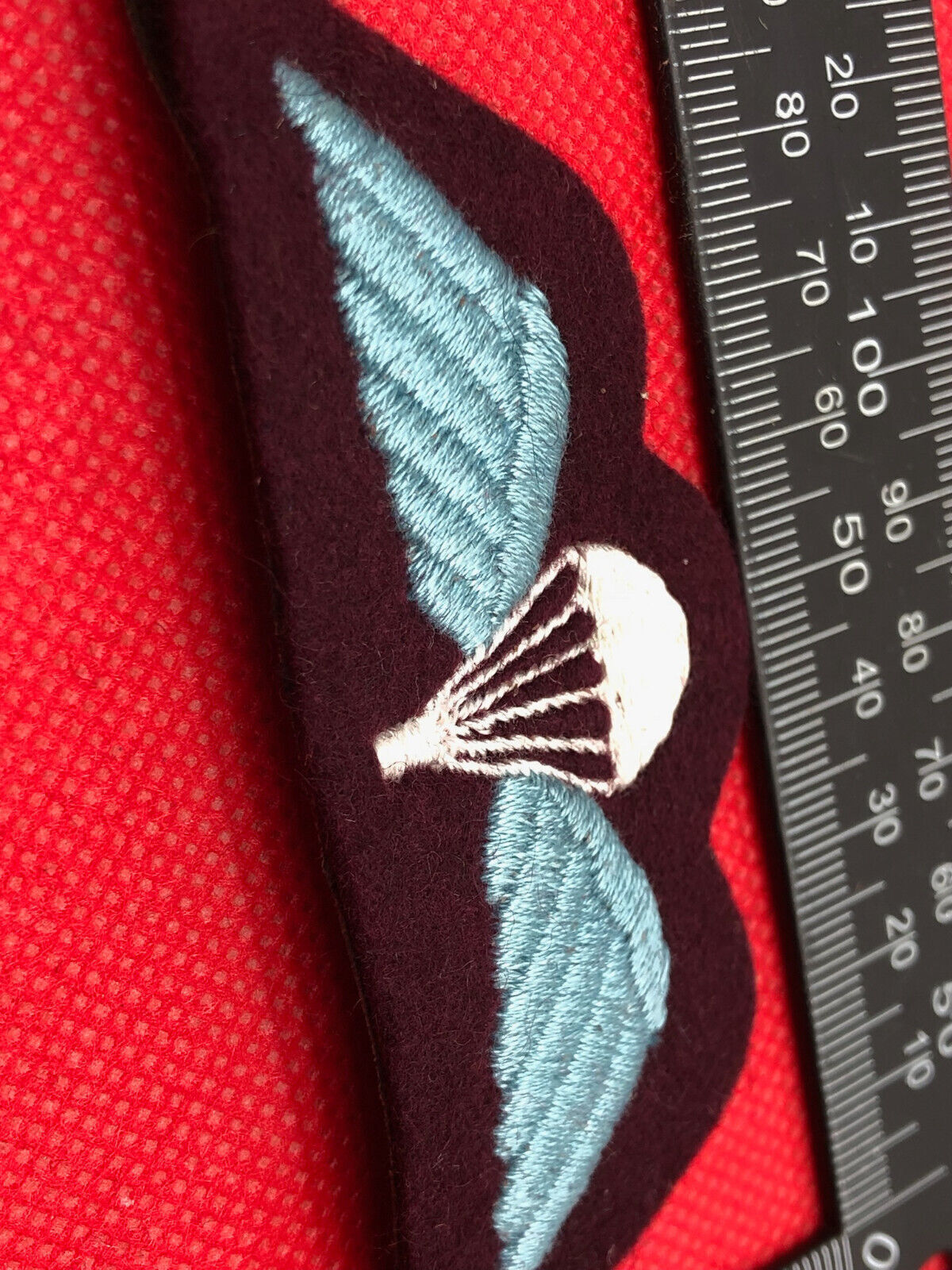 Genuine British Army Paratrooper Parachute Jump Wings - Burgendy Backing - The Militaria Shop