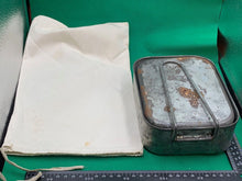 Load image into Gallery viewer, Original British Army WW2 Soldiers Mess Tin Set - Complete with Bag - The Militaria Shop