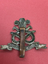 Load image into Gallery viewer, Original WW2 British Army Kings Crown Cap Badge - North Stafford Regiment - The Militaria Shop