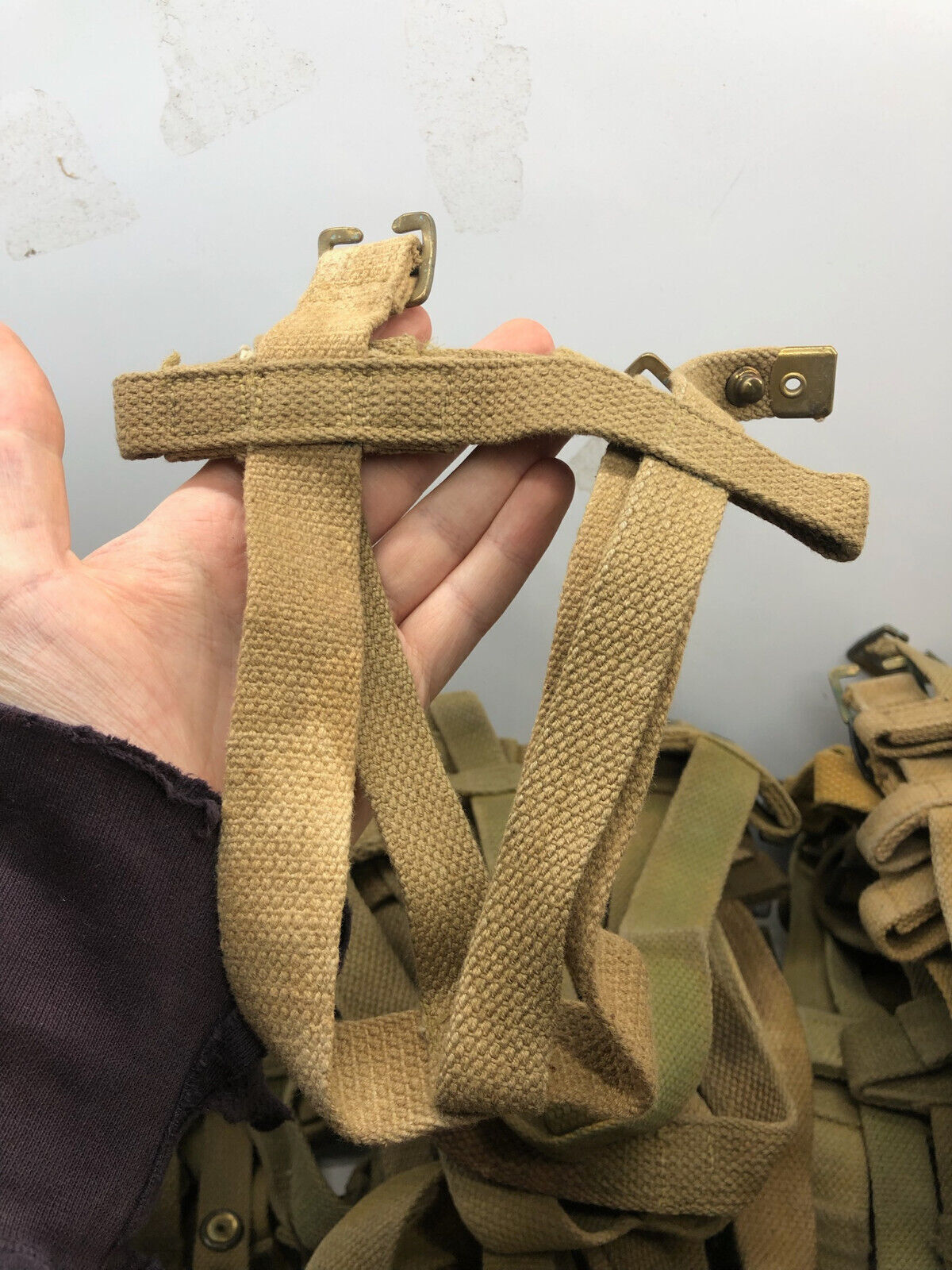 Original WW2 37 Pattern British Army Water Bottle Carrier Harness - The Militaria Shop