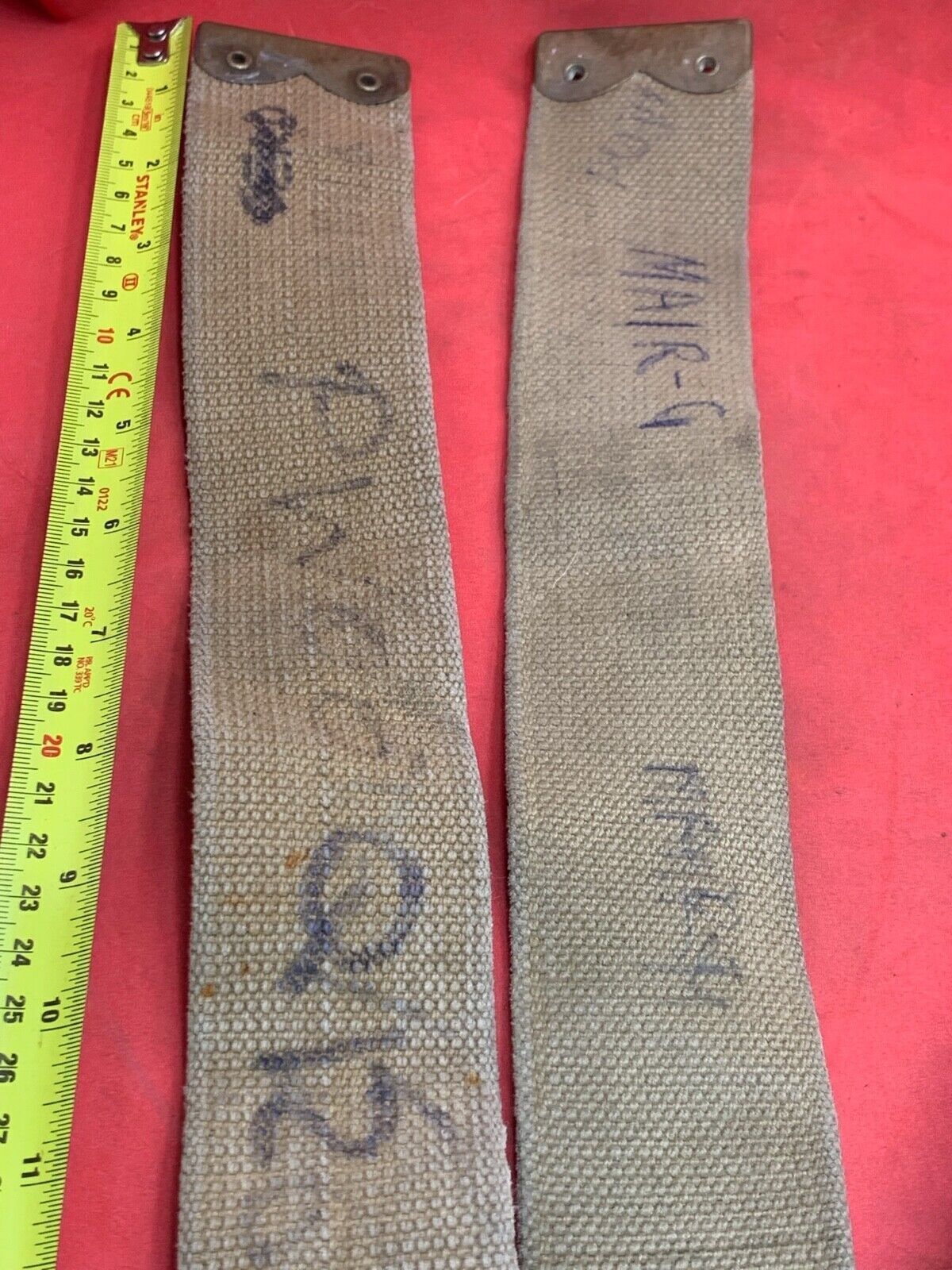 Original WW2 Pattern British Army L Straps Pair - 37 Pattern Webbing Haversack - The Militaria Shop