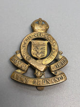 Load image into Gallery viewer, Original British Army WW2 RAOC Royal Army Ordnance Corps Cap Badge - The Militaria Shop