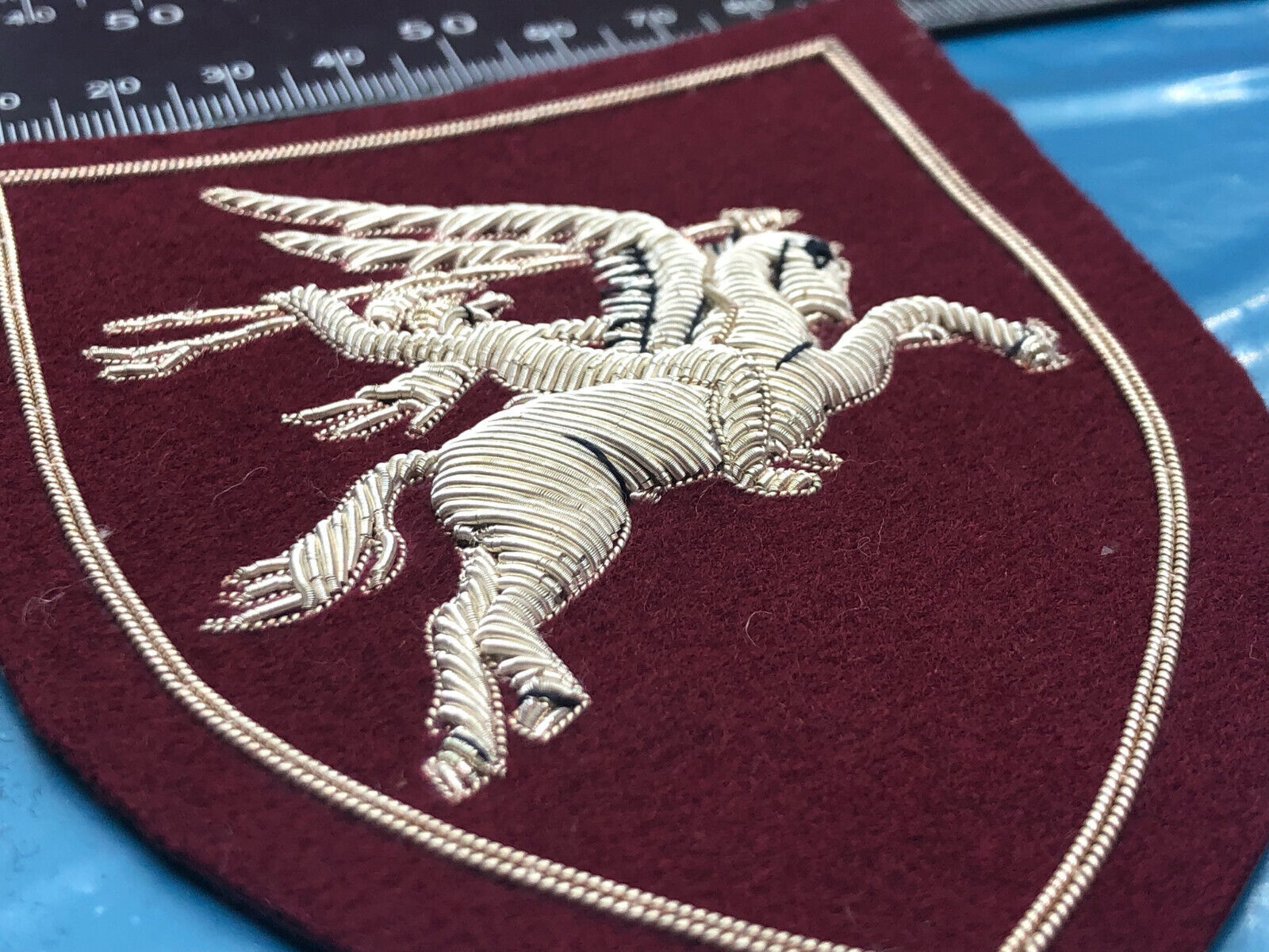 British Army Bullion Embroidered Blazer Badge - East Yorkshire Regiment - The Militaria Shop