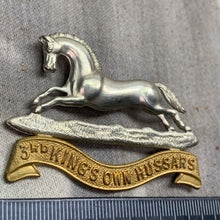 Charger l'image dans la galerie, Original WW2 British Army Cap Badge - 3rd The King's Own Hussars - The Militaria Shop