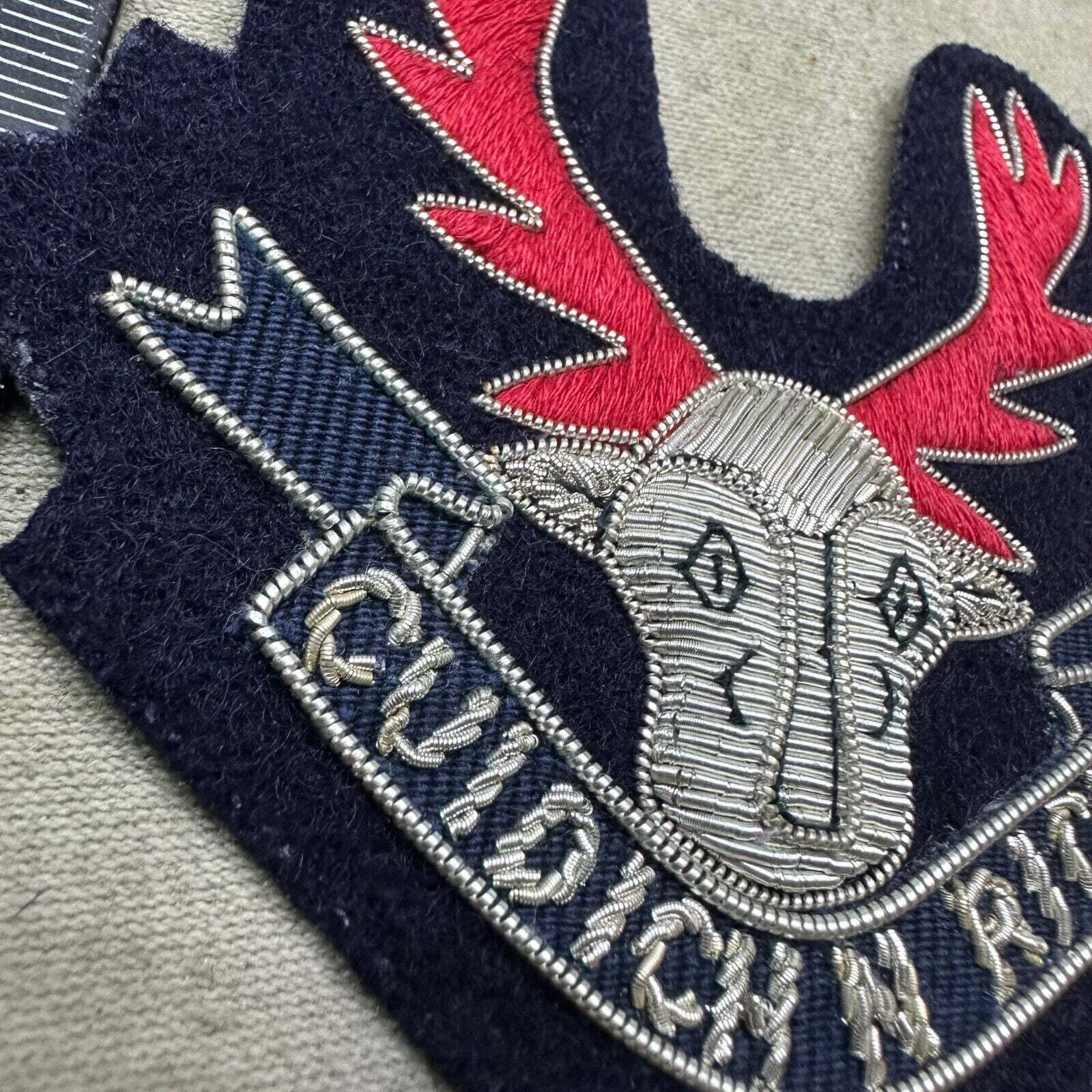British Army Bullion Embroidered Blazer Badge - Seaforth Highlanders Regiment - The Militaria Shop