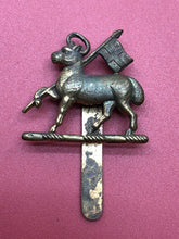 Load image into Gallery viewer, Original WW2 British Army Queen's Royal Regiment (West Surrey) Cap Badge - The Militaria Shop