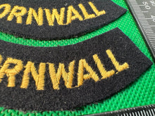 Load image into Gallery viewer, Original WW2 British Home Front Civil Defence Cornwall Shoulder Titles - The Militaria Shop