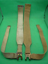 Load image into Gallery viewer, Original WW2 Pattern British Army L Straps Pair - 37 Pattern Webbing Haversack - The Militaria Shop