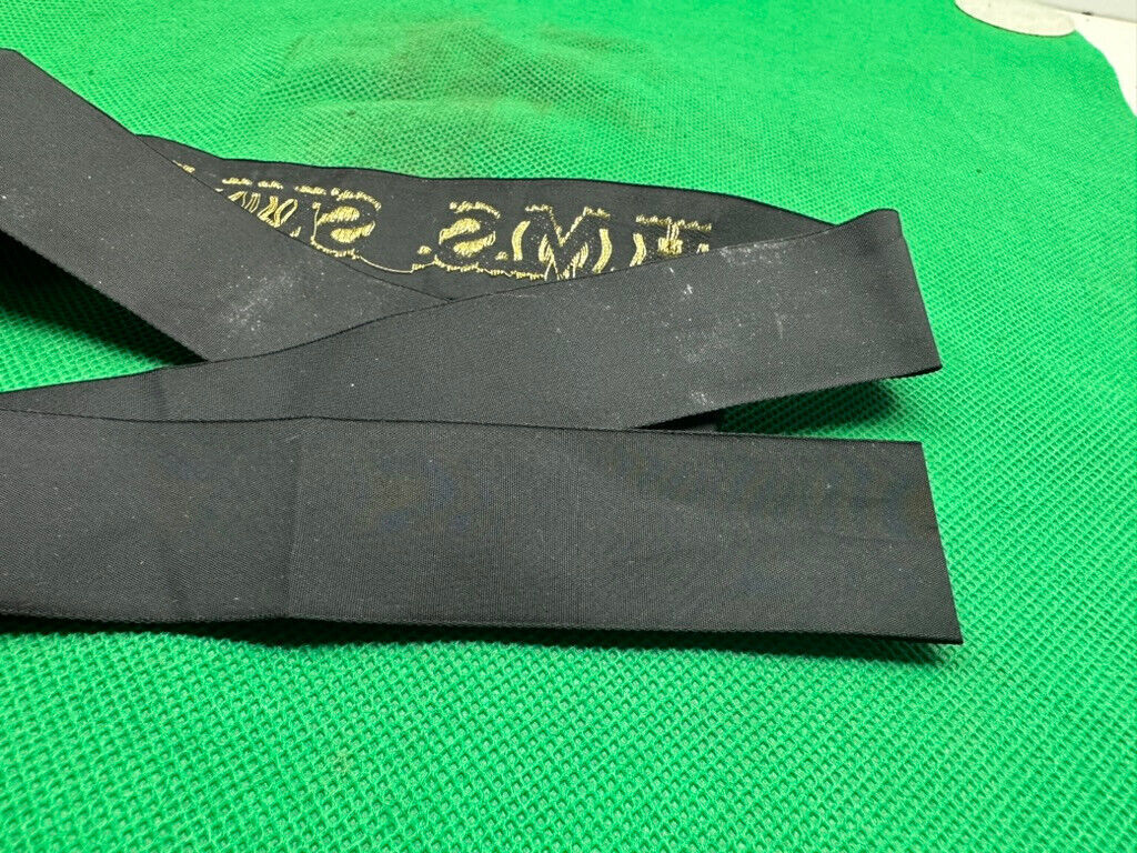 Genuine British Royal Navy H.M.S Sultan Cap Tally - Full Length - Mint Unissued - The Militaria Shop