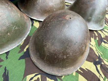 Load image into Gallery viewer, Original WW2 Canadian / British Army Mk3 Turtle Helmet - High Rivet - The Militaria Shop