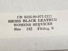 Charger l'image dans la galerie, British Royal Navy Women's Black Leather Shoes. Brand new unissued. Size 24 - The Militaria Shop