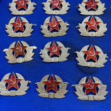 Load image into Gallery viewer, Original Russian Army Soviet Cap Badge - Hammer & Sickle - The Militaria Shop