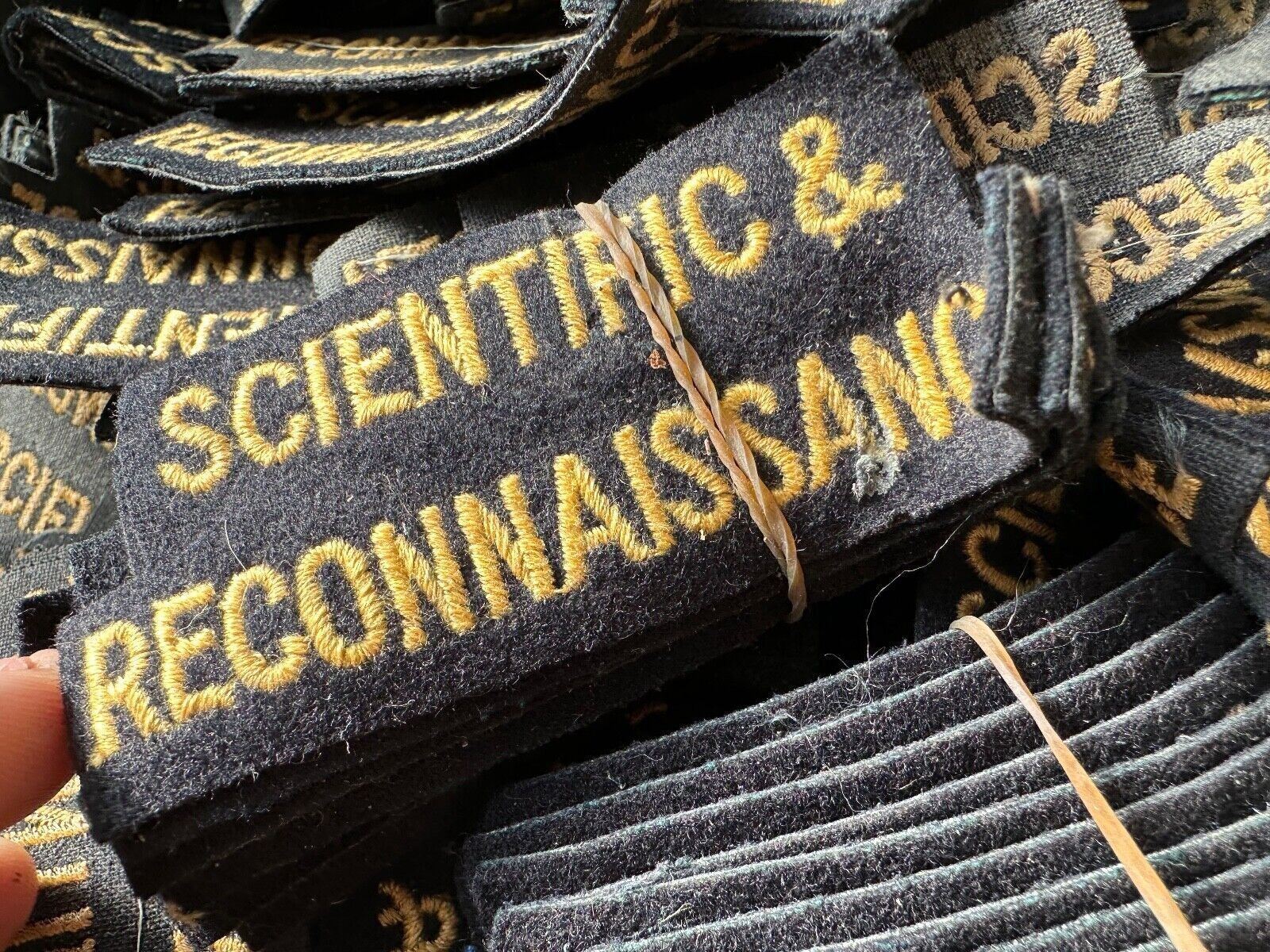 Original WW2 British Civil Defence Scientific & Reconnaissance Shoulder Titl - The Militaria Shop