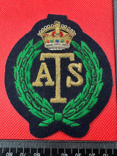 Load image into Gallery viewer, British Army Bullion Embroidered Blazer Badge - ATS - Auxiliary Territorial Serv - The Militaria Shop