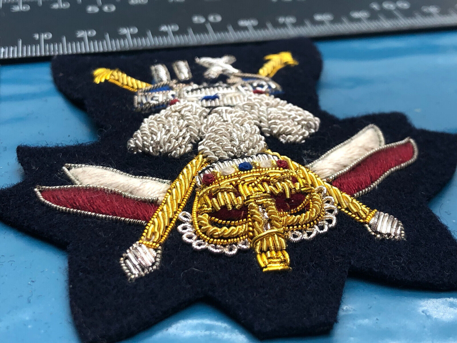 British Army Bullion Embroidered Blazer Badge - 12th Lancers - The Militaria Shop