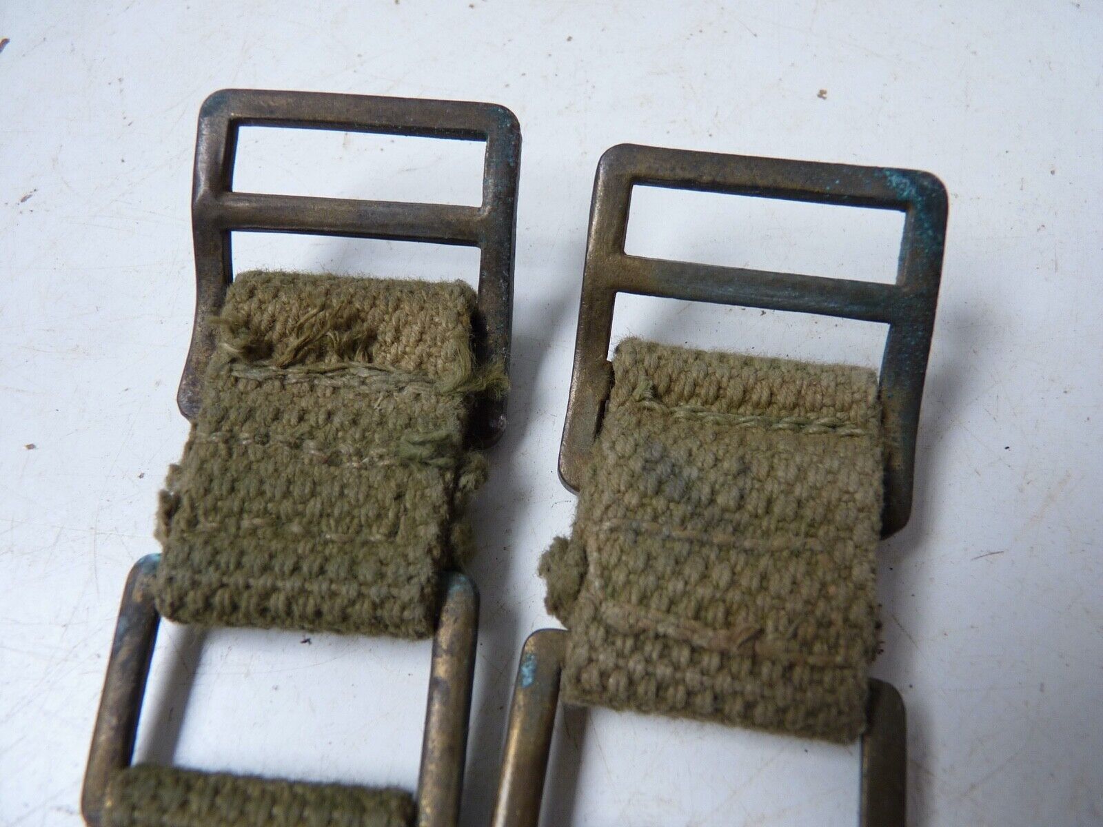 Original WW2 British Army 37 Pattern Webbing Brace Adaptor Pair - The Militaria Shop