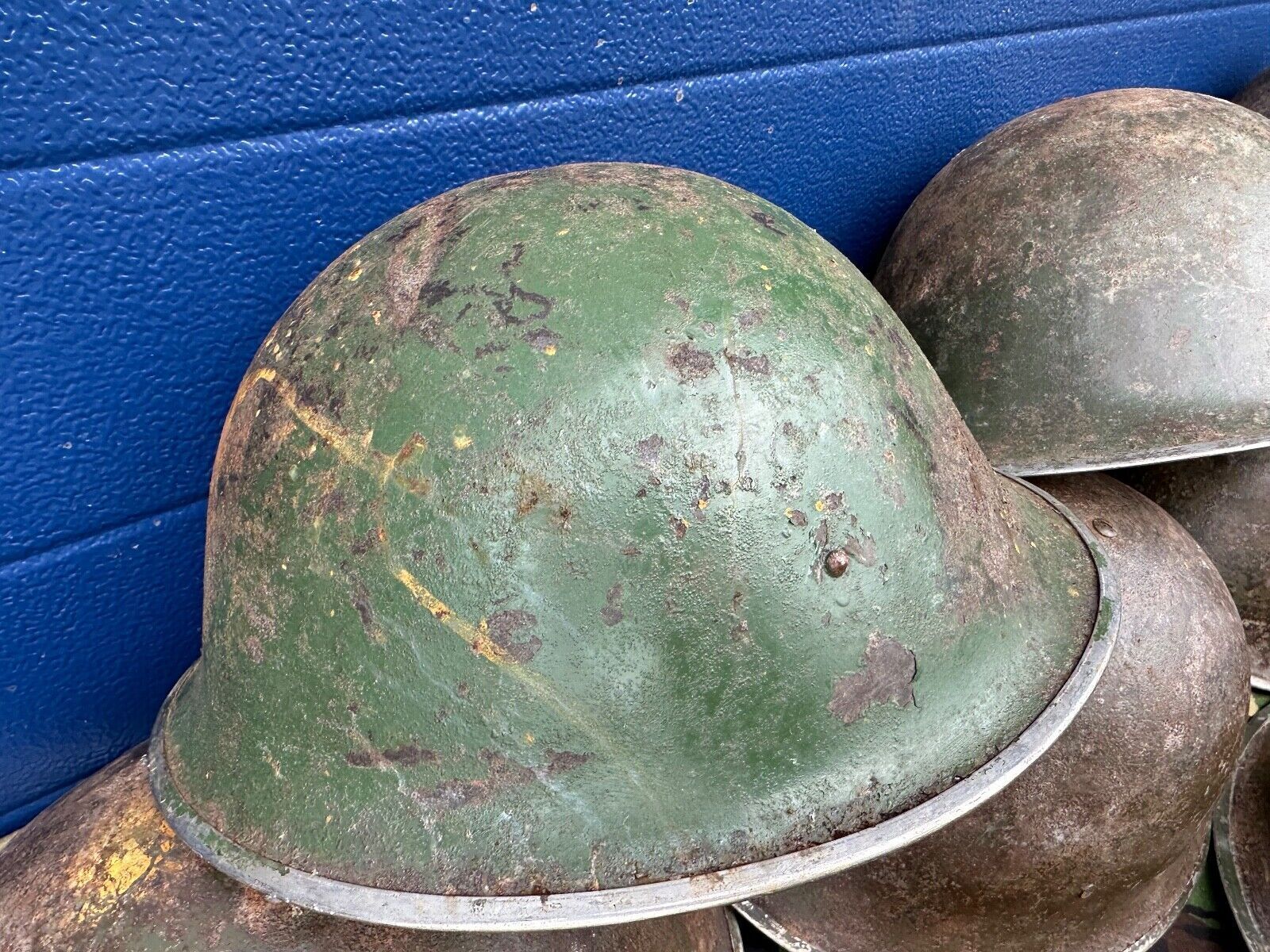Original WW2 Canadian / British Army Mk3 Turtle Helmet - High Rivet - The Militaria Shop