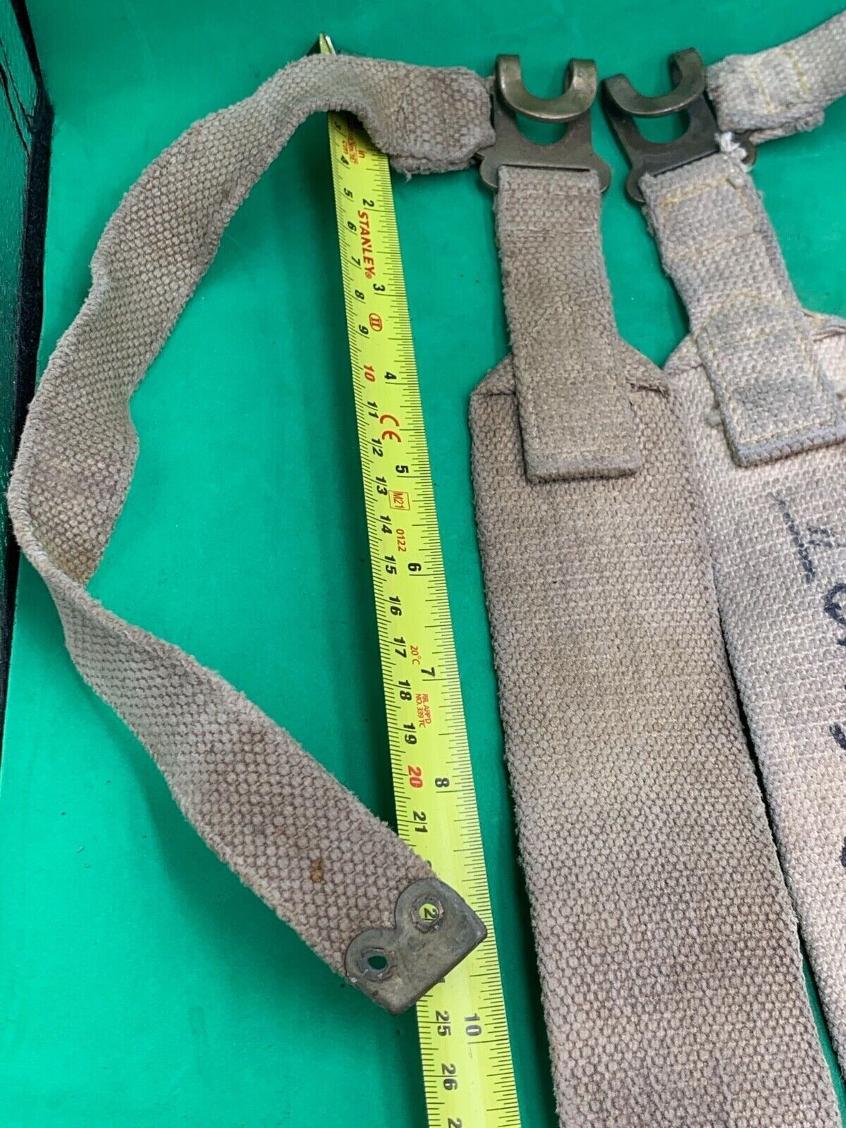 Original WW2 Pattern British Army L Straps Pair - 37 Pattern Webbing Haversack - The Militaria Shop