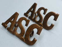 Load image into Gallery viewer, Original WW1 British Army Service Corps (A.S.C.) Shoulder Titles - The Militaria Shop