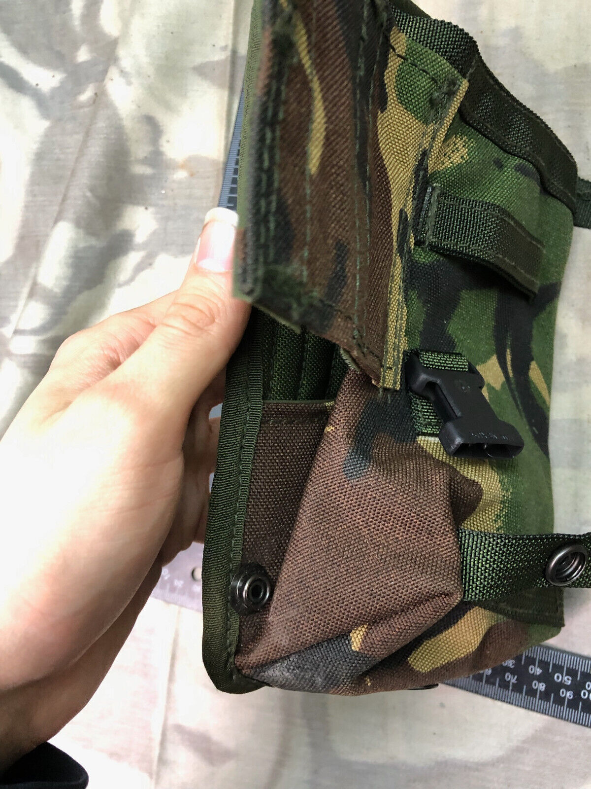 British Army Surplus Woodland DPM Clansman PRC349 Radio PLCE Webbing Pouch - The Militaria Shop