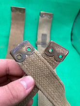 Load image into Gallery viewer, Original WW2 Pattern British Army L Straps Pair - 37 Pattern Webbing Haversack - The Militaria Shop