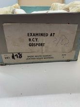Load image into Gallery viewer, Original WW2 British Army Women's White Summer Shoes - ATS WAAF - Size 240 - The Militaria Shop