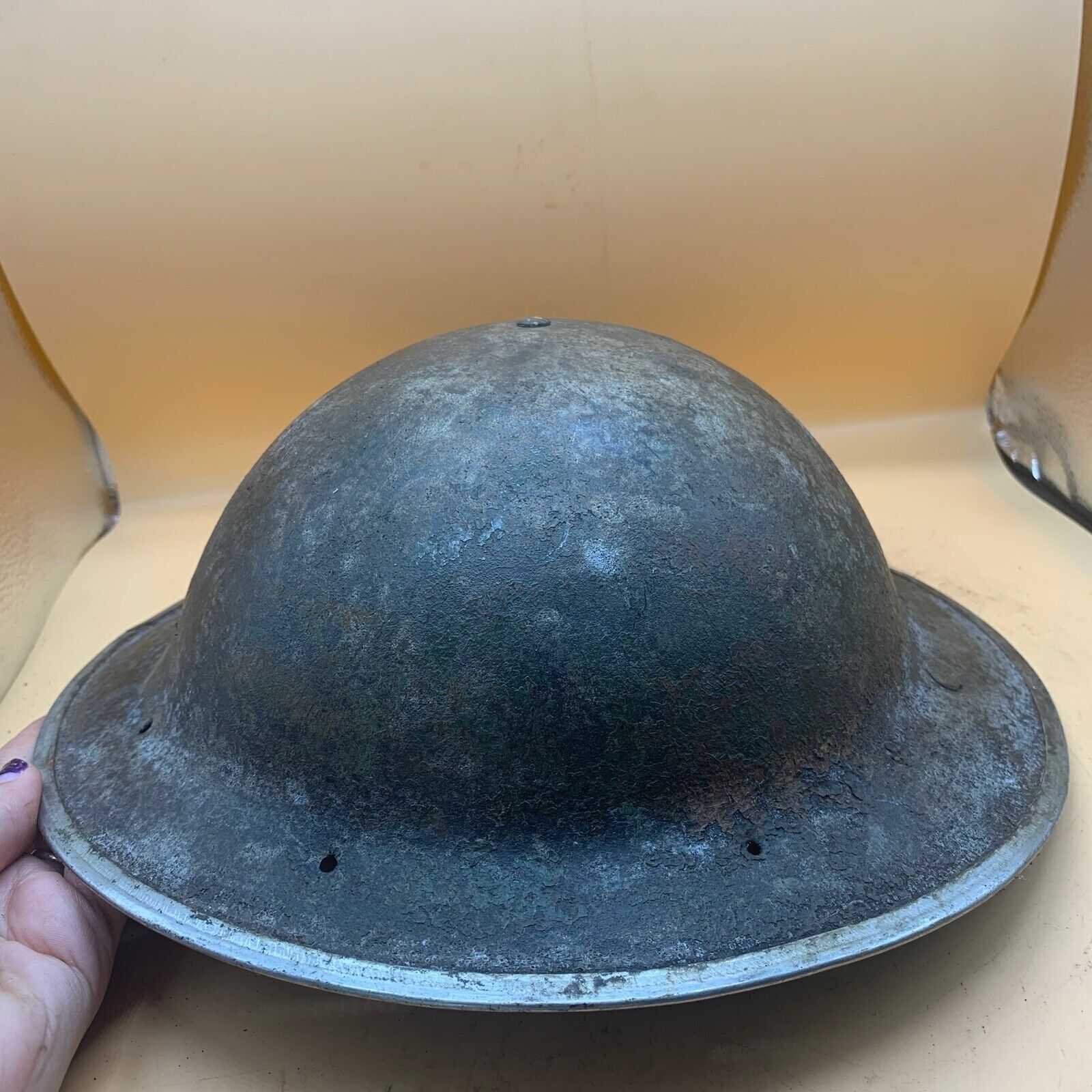 Original WW2 South African Army Mk2 Brodie Helmet - British Style Combat Helmet - The Militaria Shop