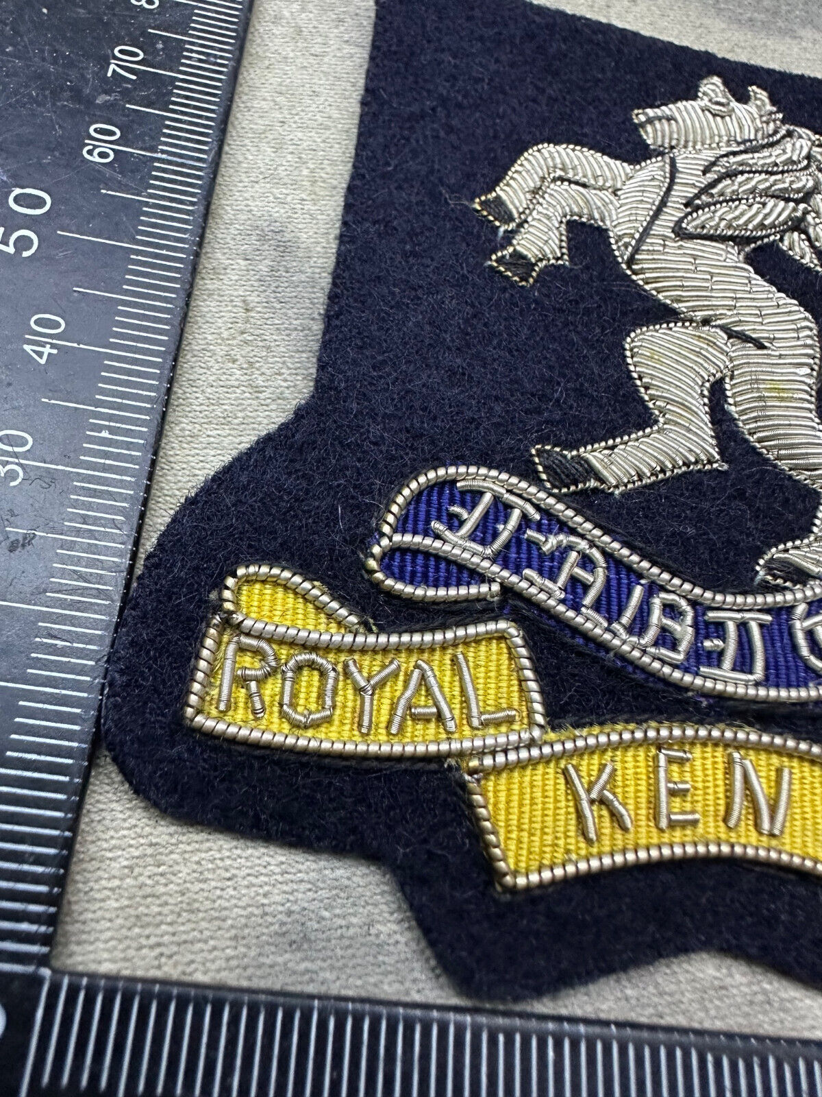 British Army Bullion Embroidered Blazer Badge - Royal West Kent Regiment - The Militaria Shop