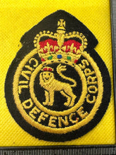 Load image into Gallery viewer, Original British Home Front Civil Defence Service Queen's Crown Badge - The Militaria Shop