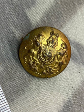 Load image into Gallery viewer, Original WW1 / WW2 British Army General Service Gilt Metal Button Brooch - The Militaria Shop