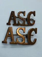 Load image into Gallery viewer, Original WW1 British Army Service Corps (A.S.C.) Shoulder Titles - The Militaria Shop