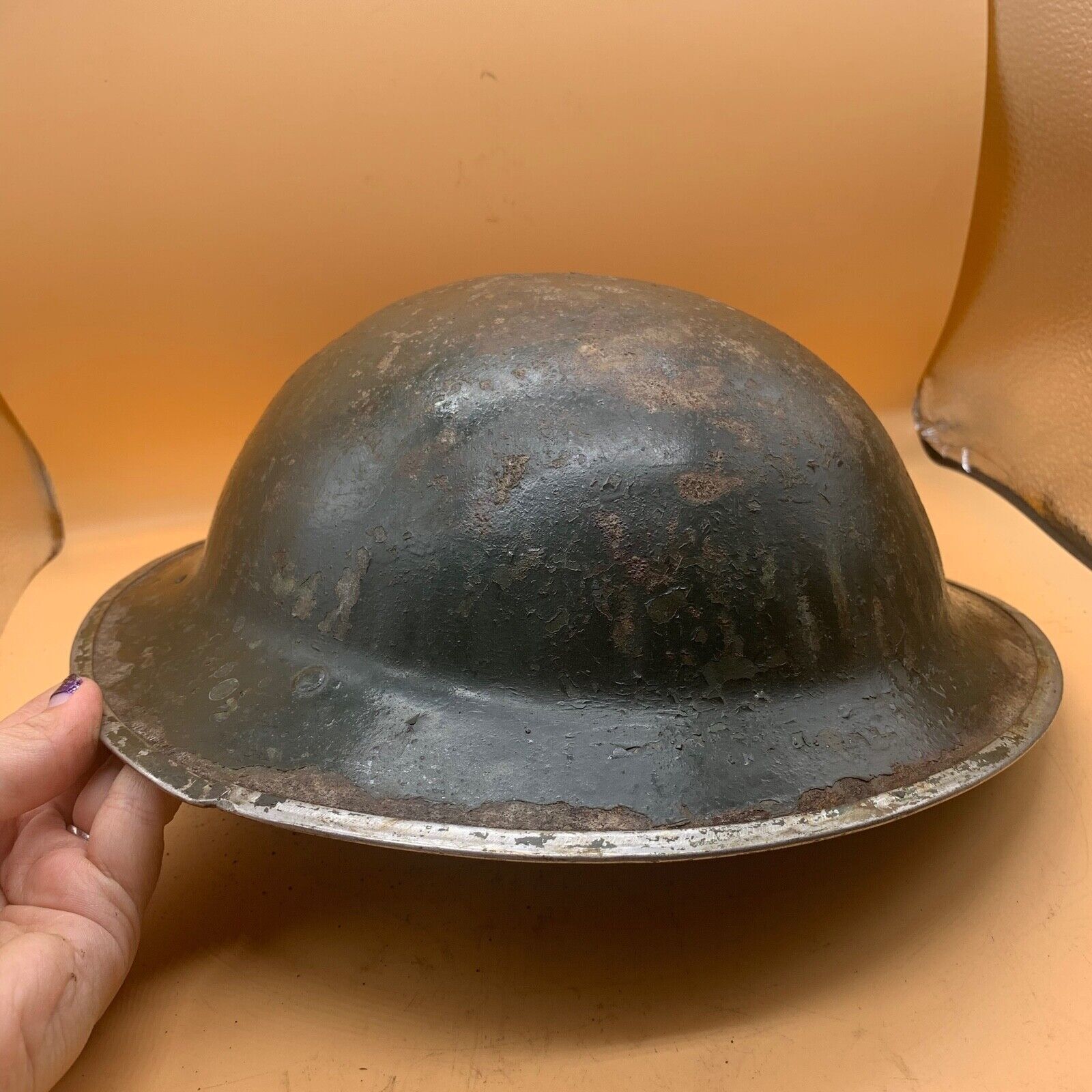 Original WW2 South African Army Mk2 Brodie Helmet - British Style Combat Helmet - The Militaria Shop