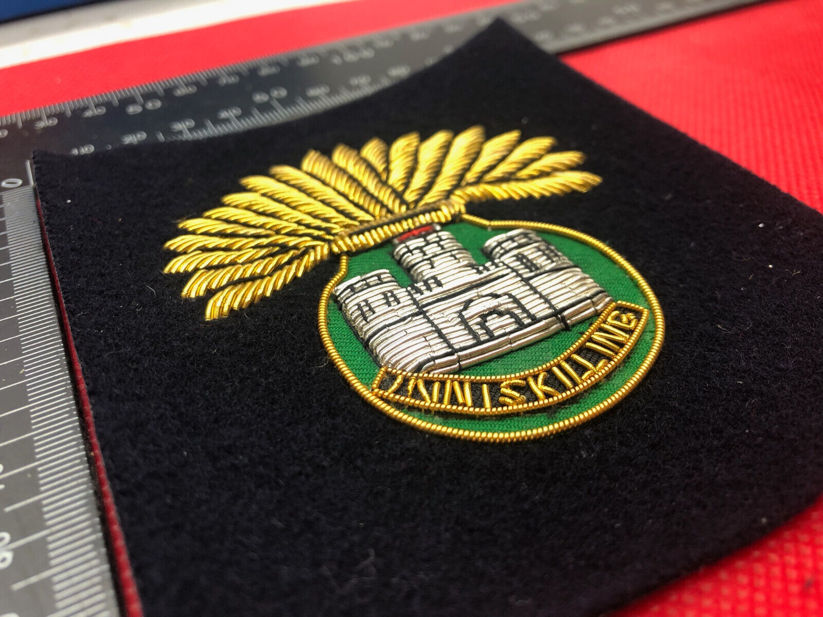 British Army Bullion Embroidered Blazer Badge - Royal Inniskilling Fusiliers - The Militaria Shop