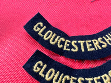 Load image into Gallery viewer, Original WW2 British Home Front Civil Defence Gloucestershire Shoulder Titles - The Militaria Shop