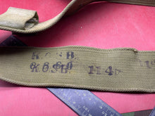 Load image into Gallery viewer, Original WW1 British Army 1908 Pattern Webbing Belt - Kings Own Scottish Borders - The Militaria Shop