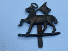 Load image into Gallery viewer, Original WW1 / WW2 British Army Queen's Royal West Surrey Regiment Cap Badg - The Militaria Shop