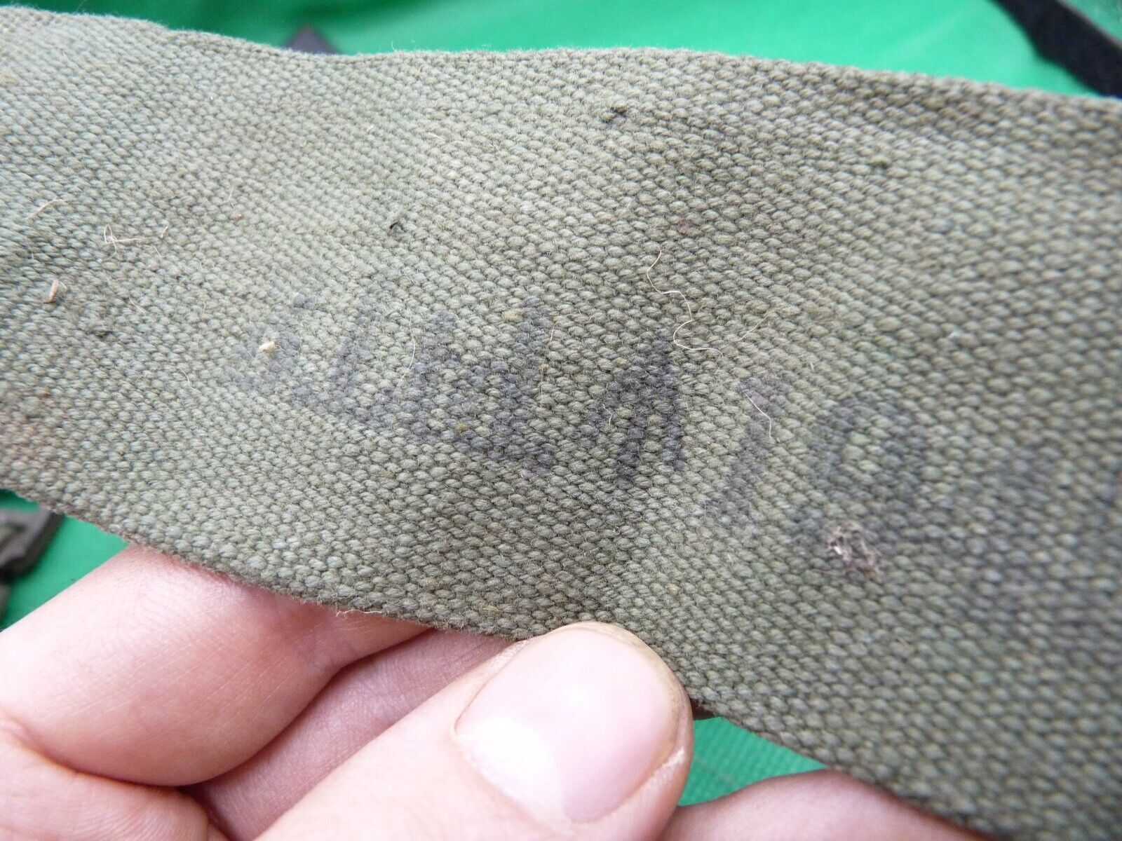 Original WW2 British Army 44 Pattern Equipment Strap - 1945 Dated - The Militaria Shop
