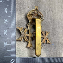 Load image into Gallery viewer, Original WW1 British Army Cap Badge - 20th Hussars - The Militaria Shop