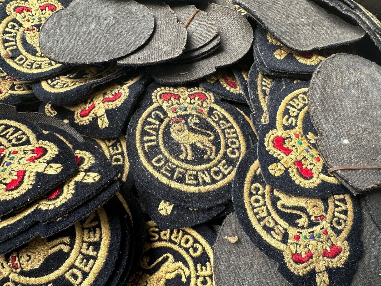 Original British Home Front Civil Defence Corps Cloth Badge - The Militaria Shop