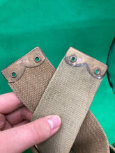 Load image into Gallery viewer, Original WW2 Pattern British Army L Straps Pair - 37 Pattern Webbing Haversack - The Militaria Shop