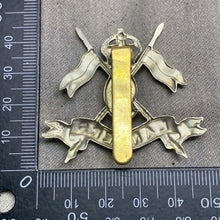 Load image into Gallery viewer, Original WW2 British Army 9th Queen's Royal Lancers Cap Badge - The Militaria Shop