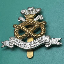 Load image into Gallery viewer, Original WW2 British Army North Stafford Regiment Cap Badge - The Militaria Shop
