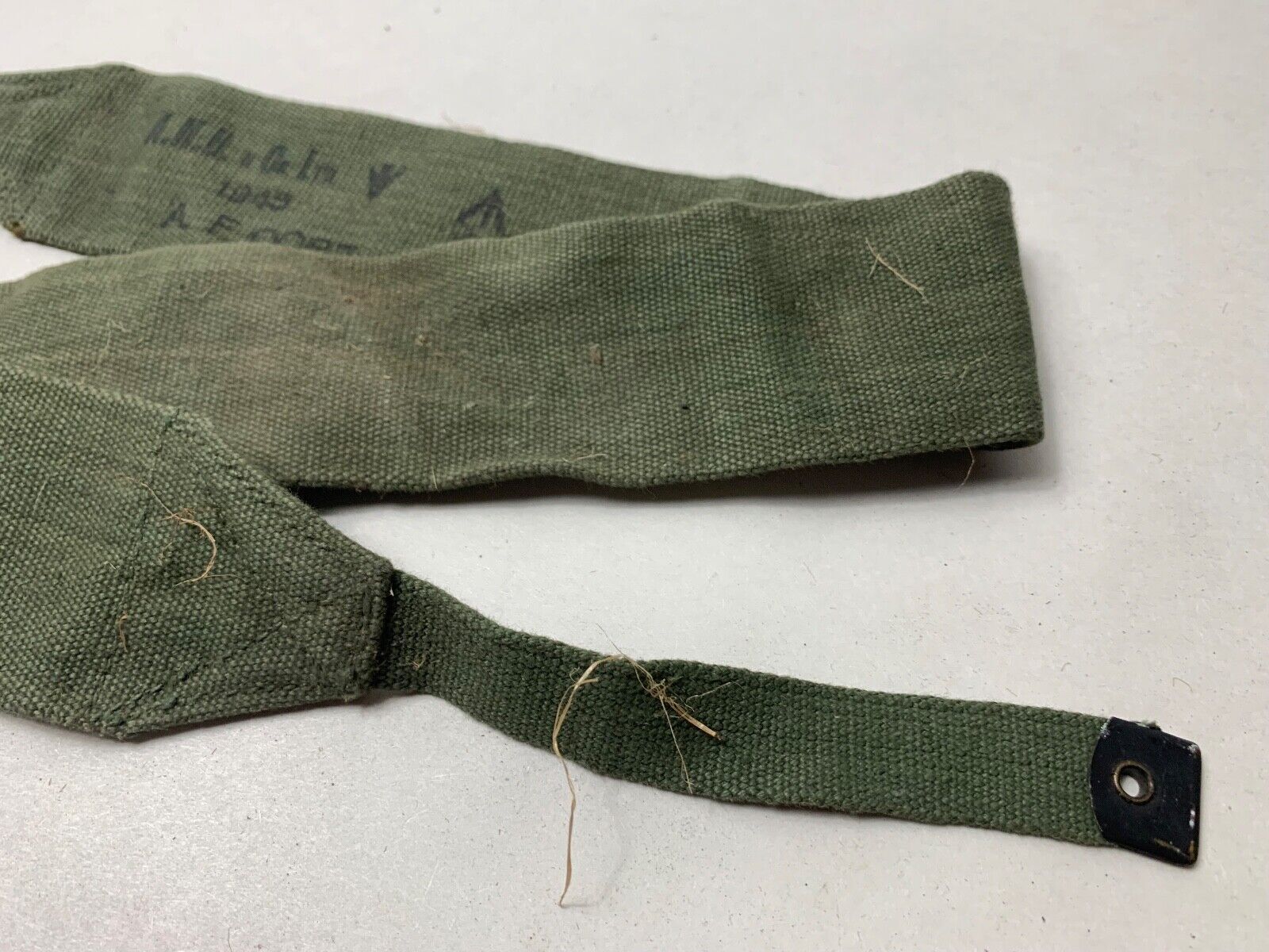 Original WW2 British Army 44 Pattern Equipment Strap - 1945 Dated - The Militaria Shop