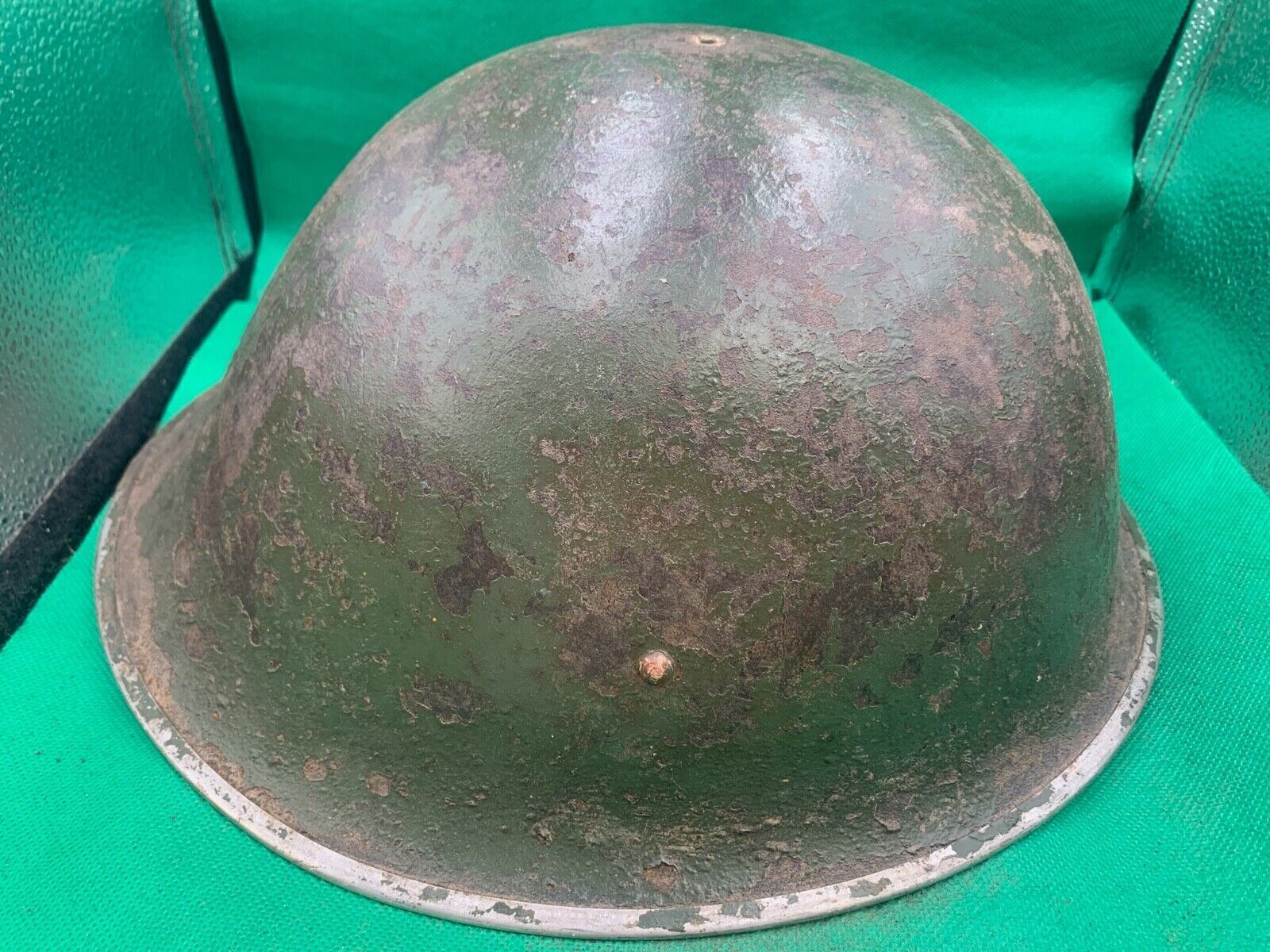 Original WW2 British Army / Canadian Army Mk3 Turtle Combat Helmet - The Militaria Shop