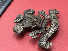 Load image into Gallery viewer, Original WW1 British Army Cap Badge - Denbighshire Hussars Yeomanry Regiment - The Militaria Shop