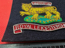 Load image into Gallery viewer, British Army Bullion Embroidered Blazer Badge - Royal Leicestershire Hindoostan - The Militaria Shop