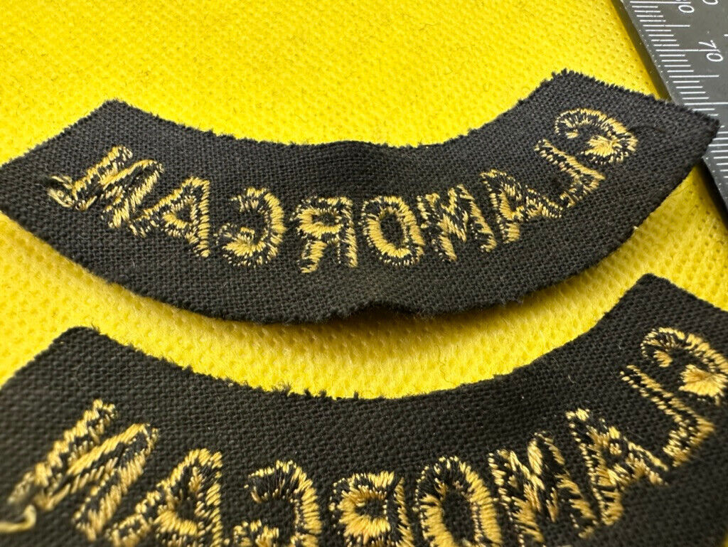 Original WW2 British Home Front Civil Defence Glamorgan Shoulder Titles - The Militaria Shop