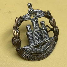 Load image into Gallery viewer, Original WW2 British Army Dorsetshire Regiment Cap Badge - The Militaria Shop