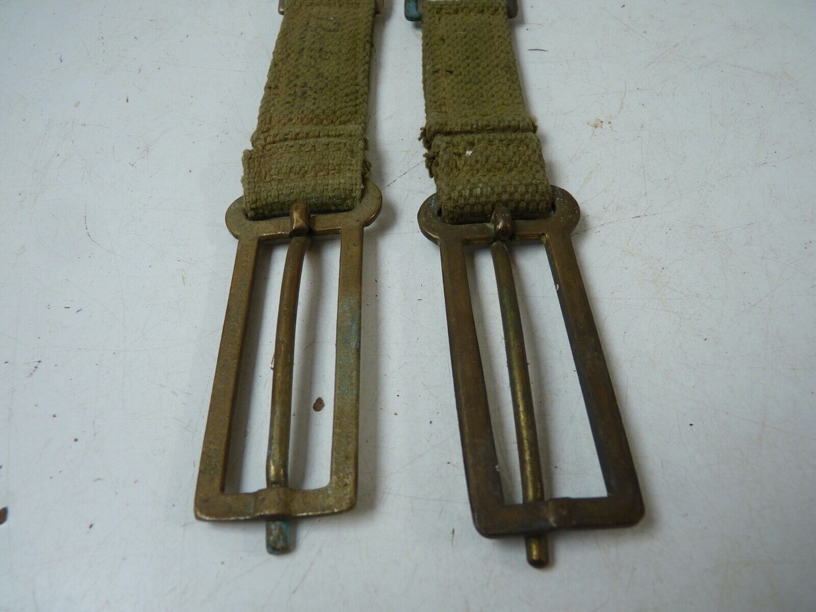Original WW2 British Army 37 Pattern Webbing Brace Adaptor Pair - The Militaria Shop