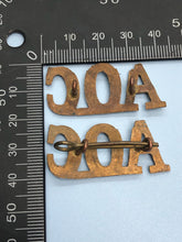 Load image into Gallery viewer, Original WW1 British Army Ordnance Corps (A.O.C.) Shoulder Titles - The Militaria Shop